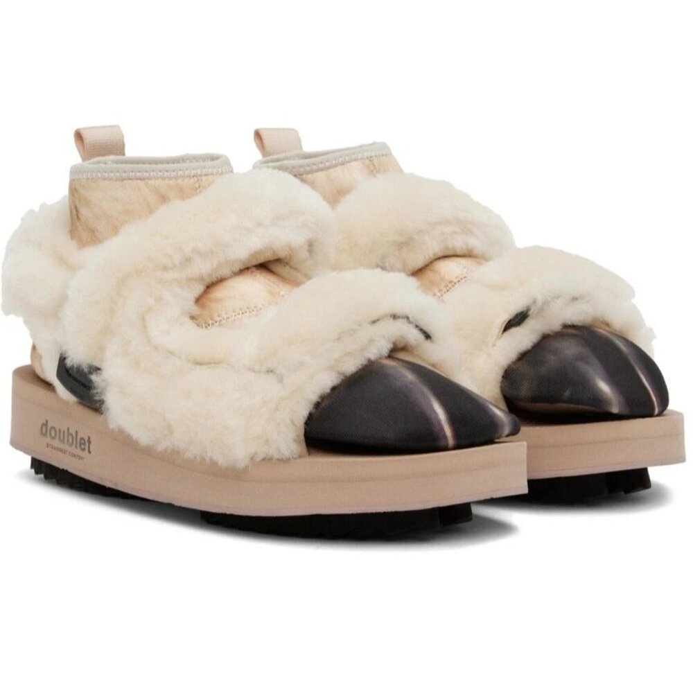 Doublet x Suicoke Edition Animal Foot Layered Sandals Size 35 W6 M4 Beige $730